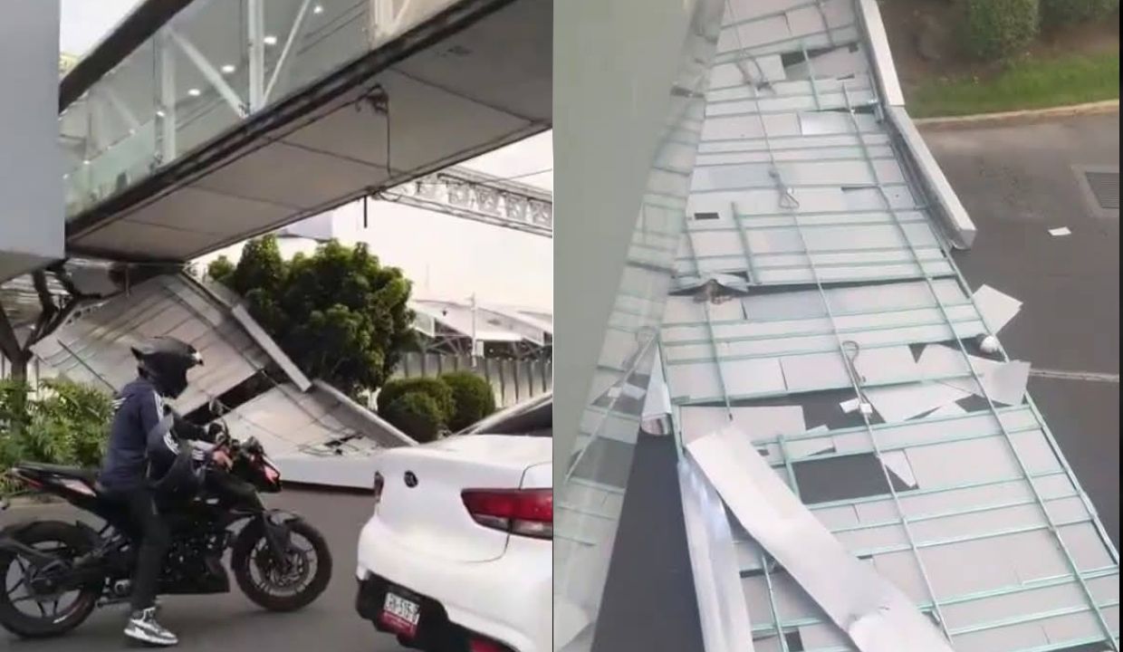 VIDEO: Así quedó la zona tras el colapso de una estructura en el AICM