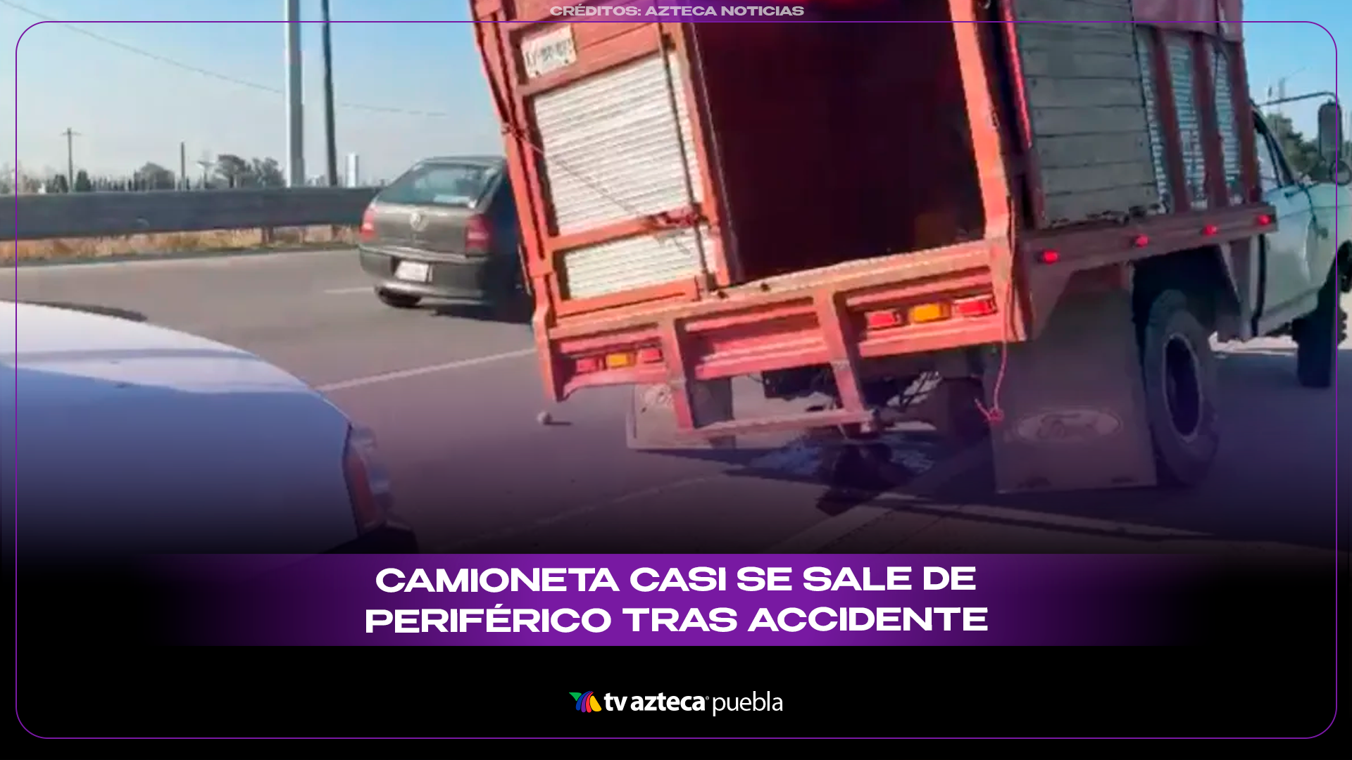 Accidente en Periférico Ecológico provoca tráfico intenso rumbo a Cholula en Puebla.