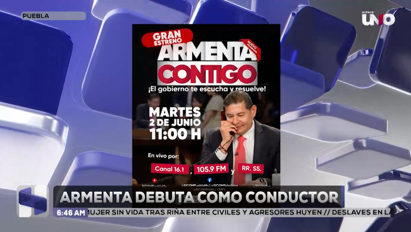 Armenta estrena programa de TV para hacer propaganda, mientr