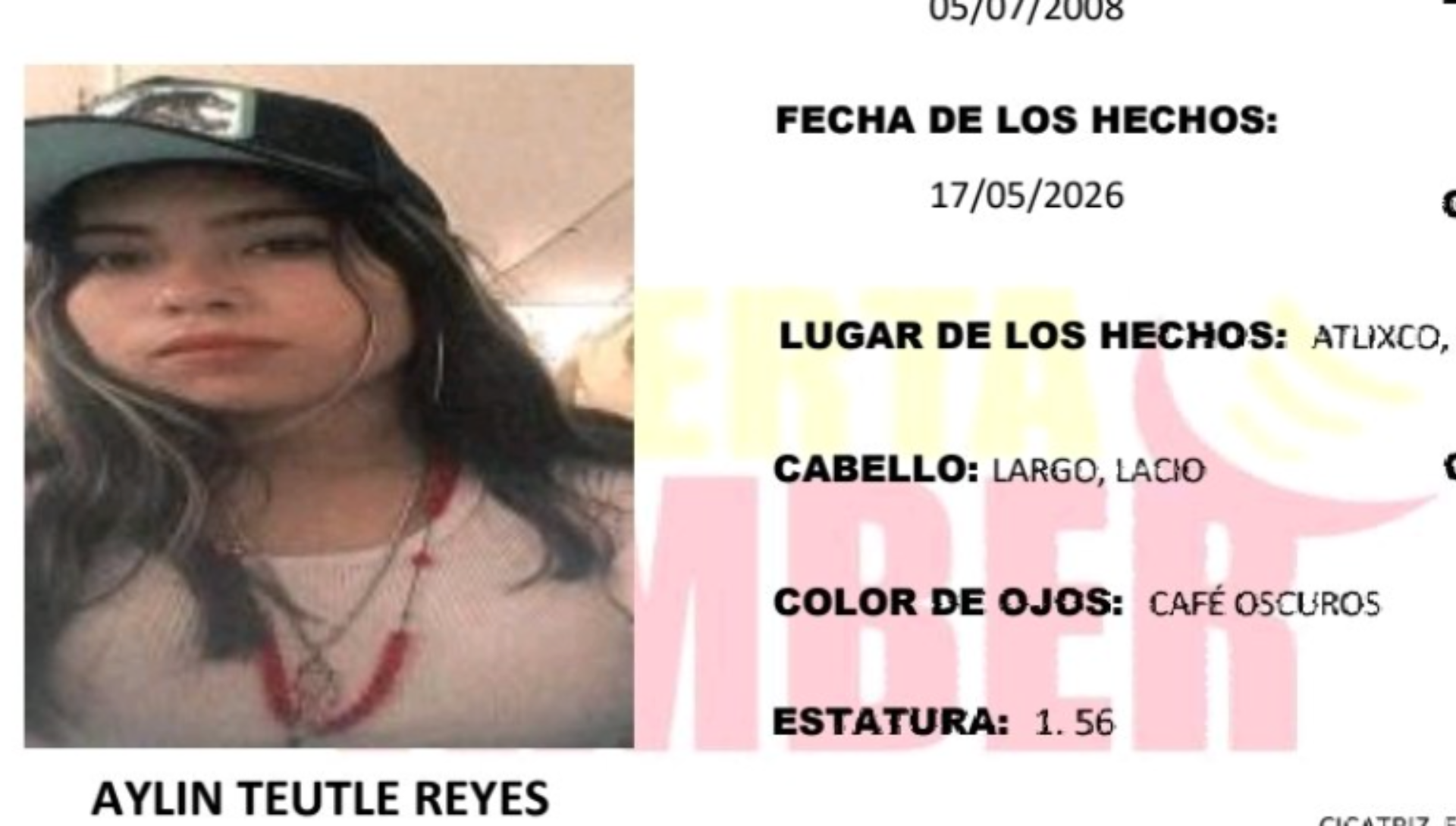 Aylin Teutle Reyes, menor de 17 años, es reportada como desaparecida en ...