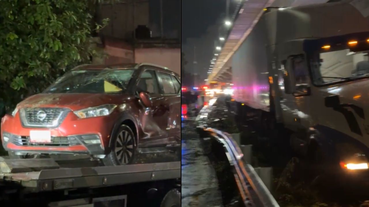 VIDEO: Accidente contra tráiler en la autopista México-Puebl