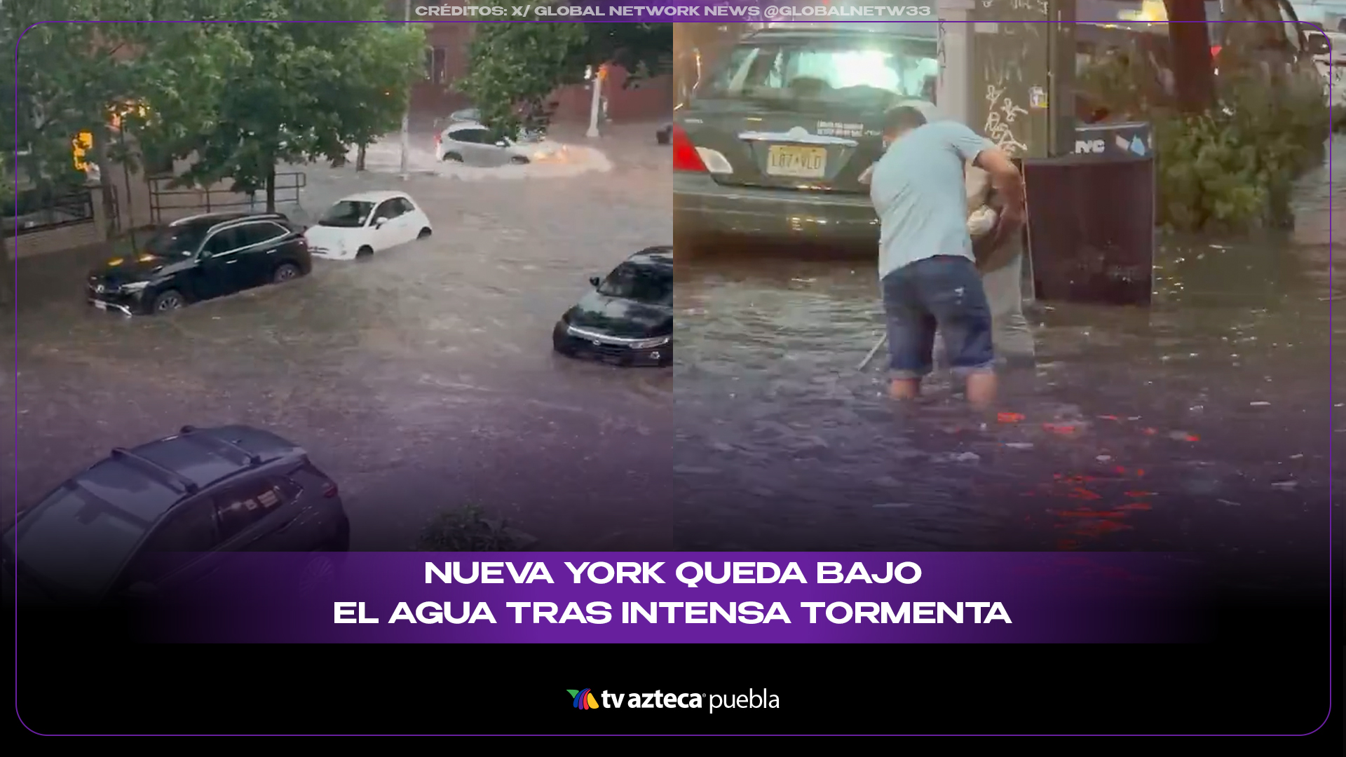 Nueva York queda bajo el agua tras intensa tormenta y apagones masivos