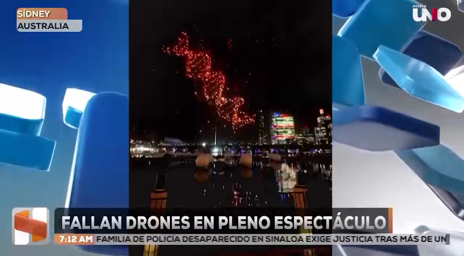 Fallan drones en pleno espectáculo en Australia; así se vio