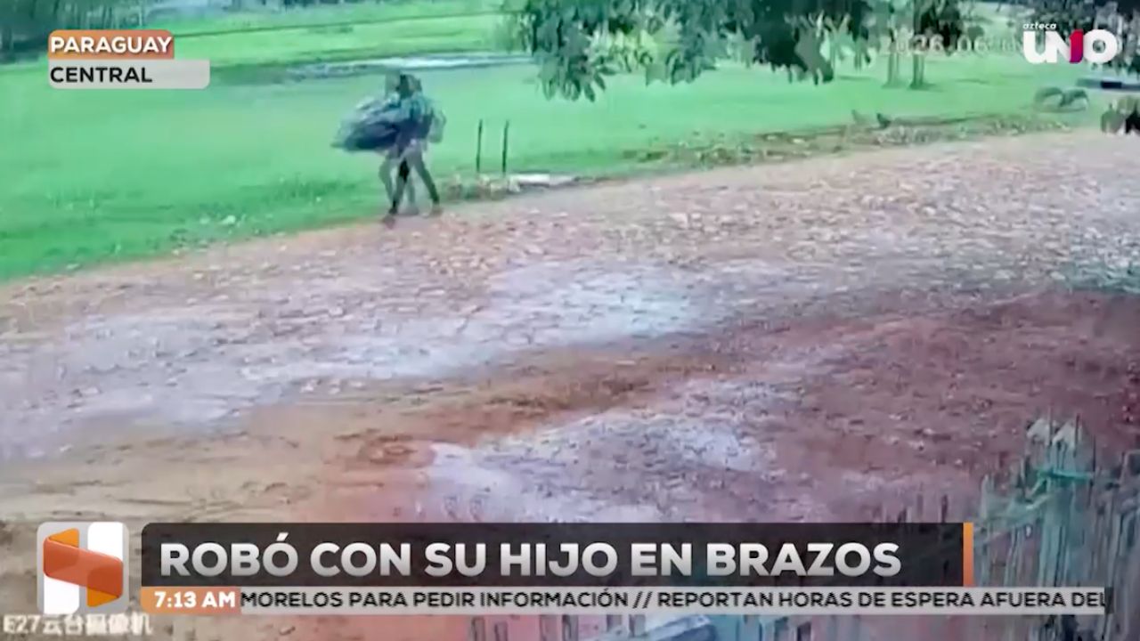 Mujer entró a robar en una casa con su hijo en bra