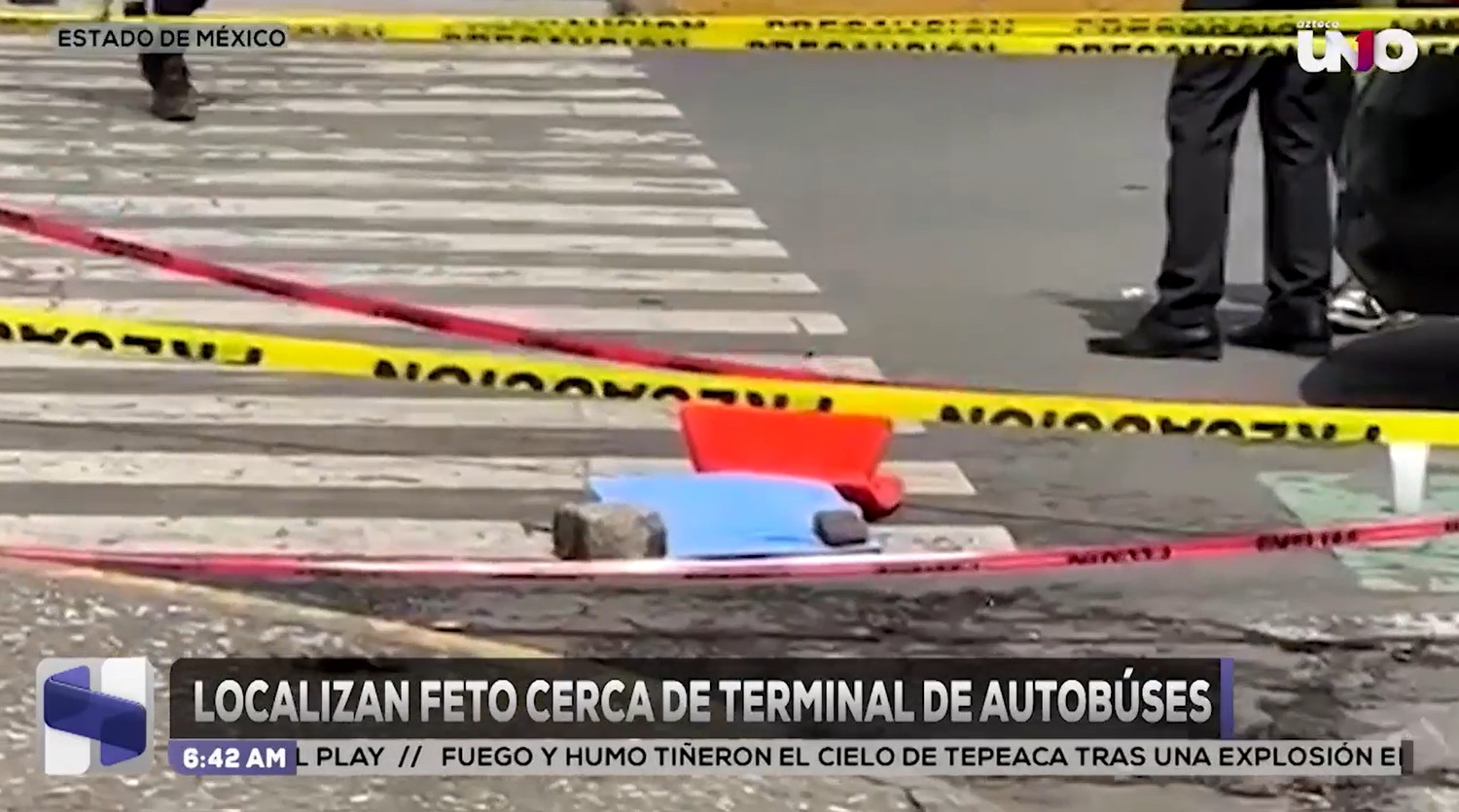 Localizan feto cerca de terminal de autobuses en Toluca