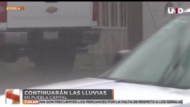 Continuarán lluvias en Puebla