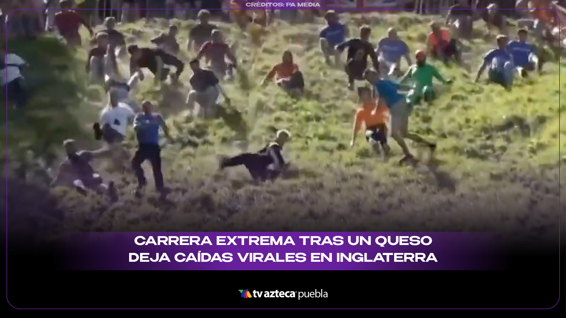Carrera extrema tras un queso deja caídas virales en Inglaterra