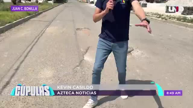 Mal estado avenida en Juan C. Bonilla