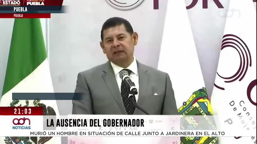 El gobernador de Puebla se ausentó de sus activida