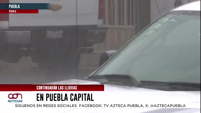 Continuarán las lluvias en Puebla