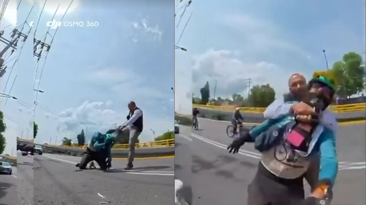 Captan brutal agresión de automovilista a ciclista en calles de Tlalpan ...