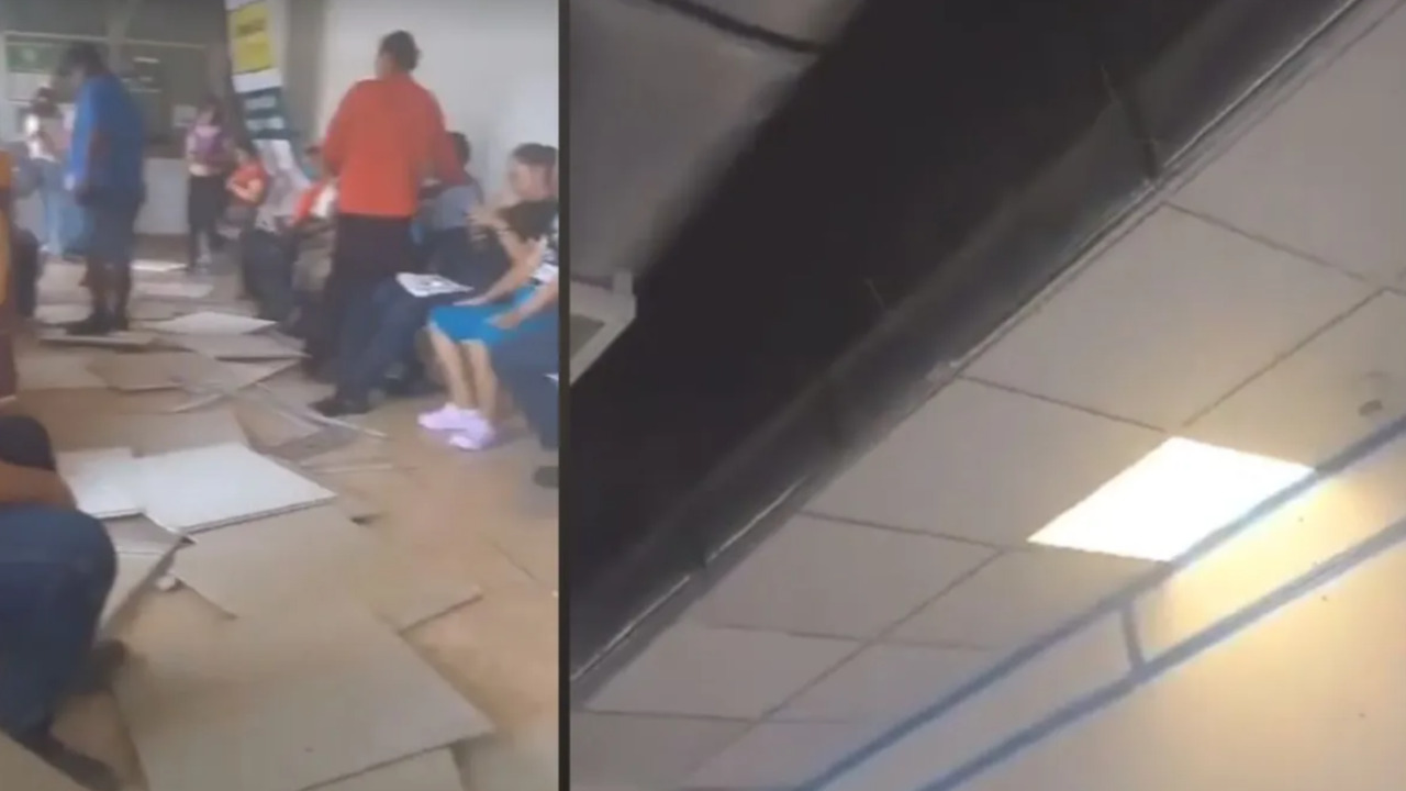 VIDEO: Colapsa techo en hospital del IMSS en Aguascalientes y deja a cuatro lesionados