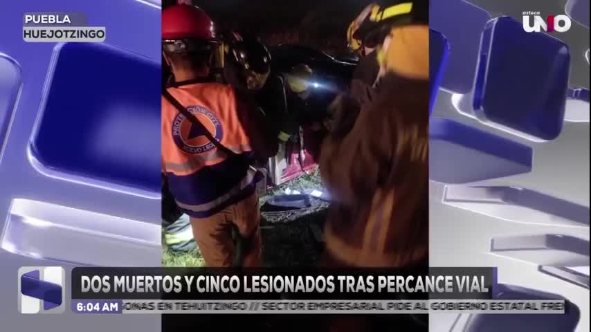 Choque múltiple deja dos muertos y lesionados en Huejotzingo