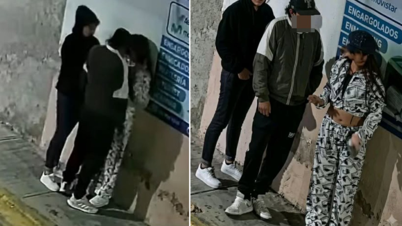 Pareja de delincuentes es captada en VIDEO cometiendo un asalto en calles de Amozoc