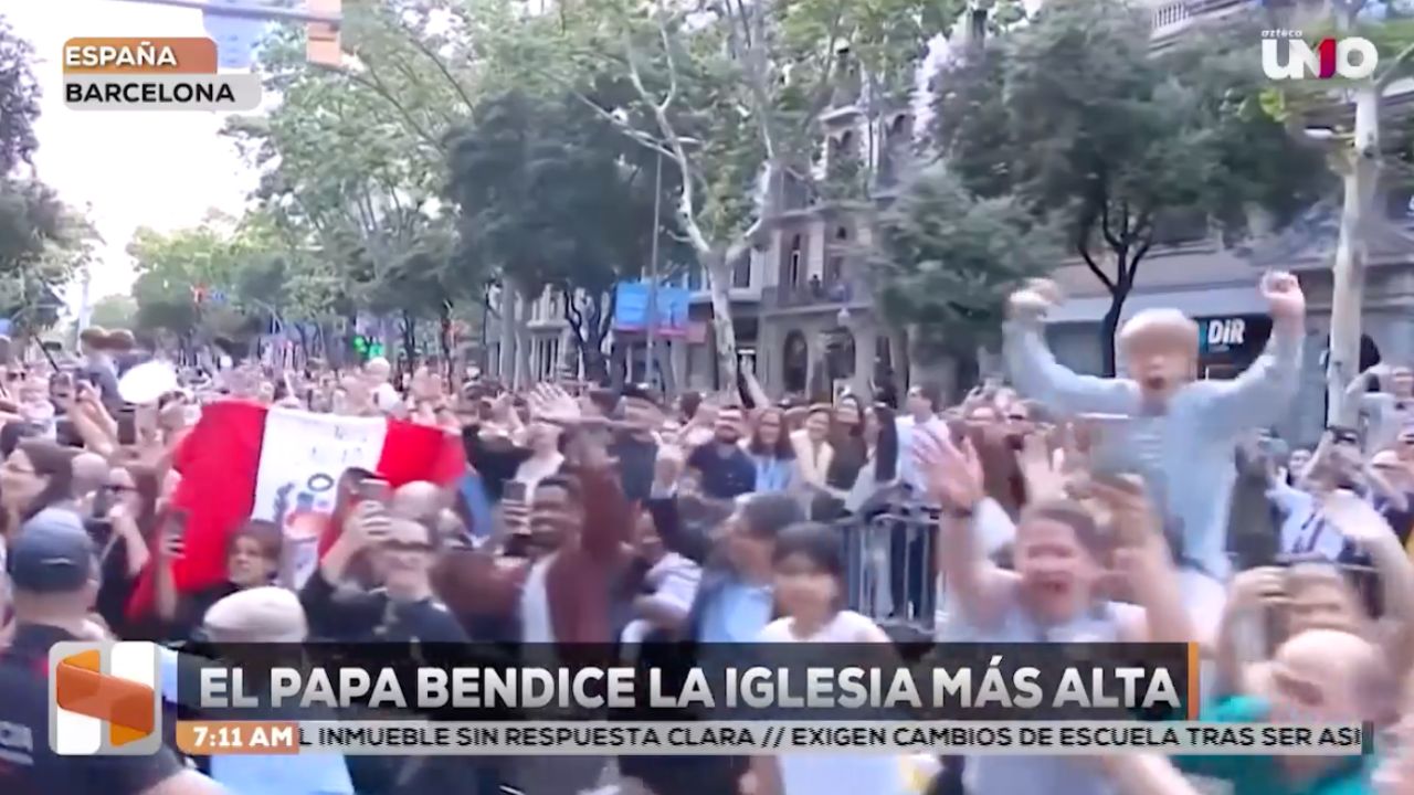El papa bendice en Barcelona la iglesia más alta d