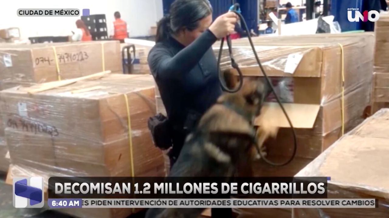 Decomisan 1.2 millones de cigarrillos en la Ciudad de México