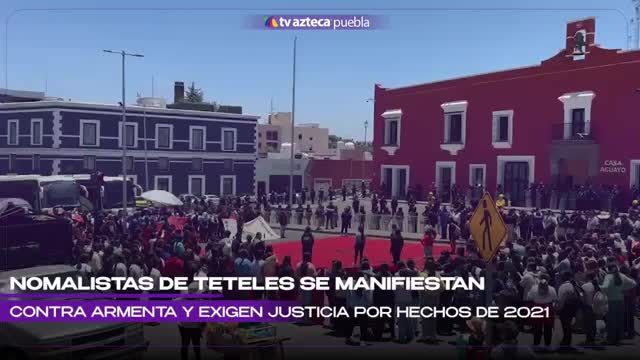 Normalistas de Teteles llegan a Casa Aguayo; exigen justicia y cumplimiento de acuerdos al gobierno de Alejandro Armenta