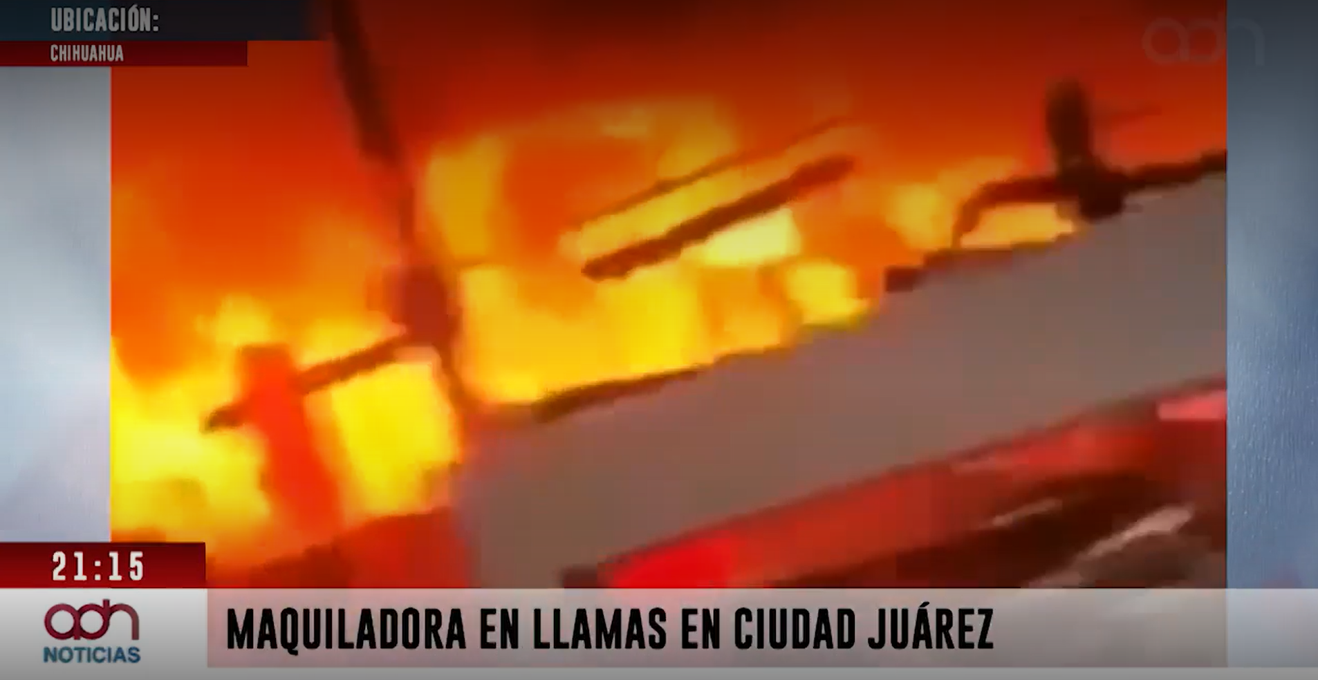 Se registra aparatoso incendio en maquiladora de Ciudad Juárez