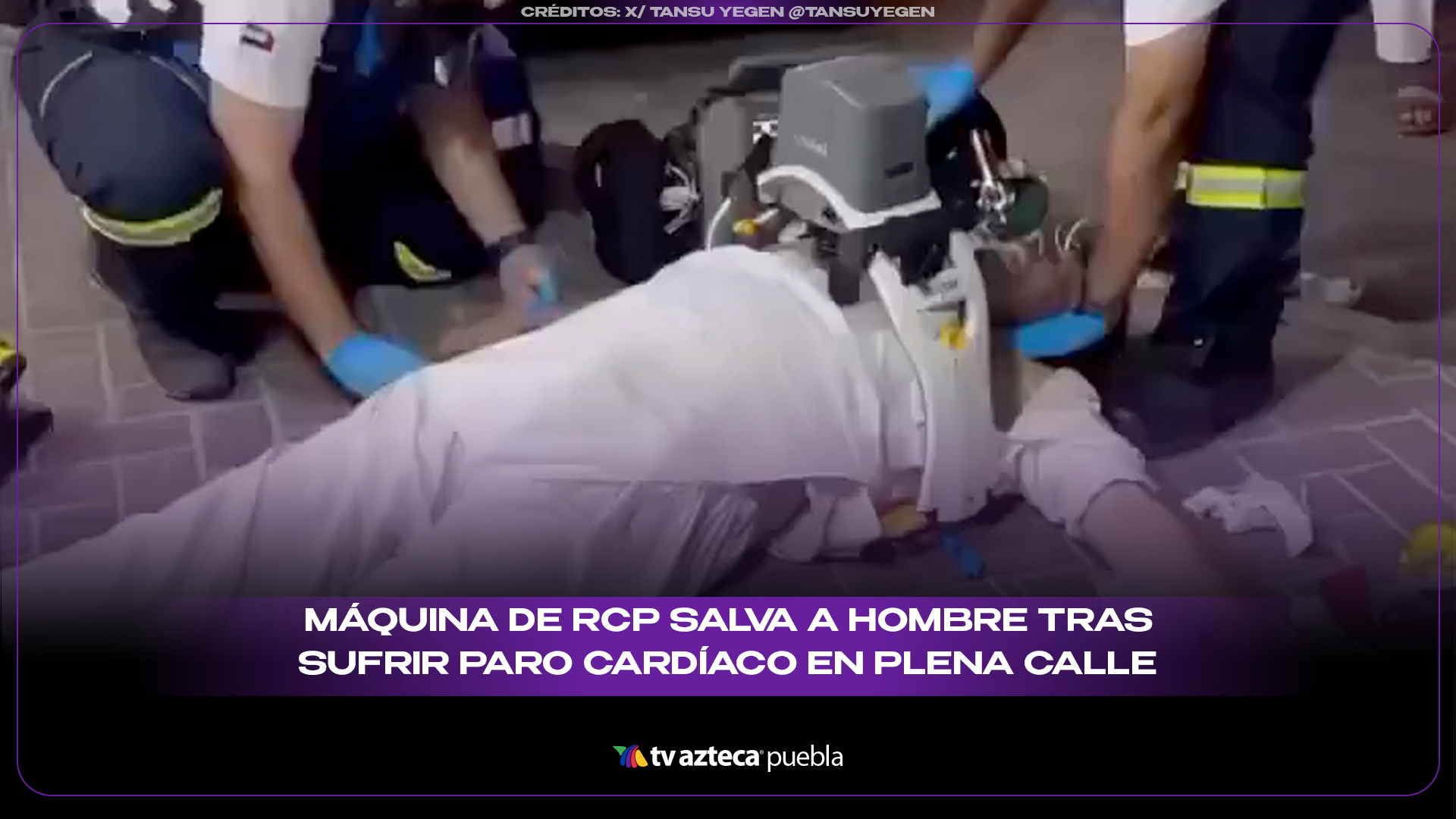 Máquina de RCP salva a hombre tras sufrir paro cardíaco en plena calle