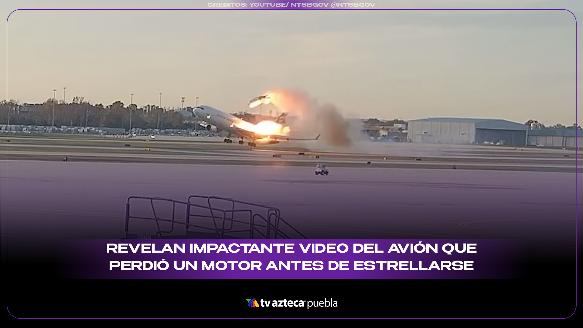 Revelan impactante video del avión que perdió un motor antes de estrellarse en Kentucky