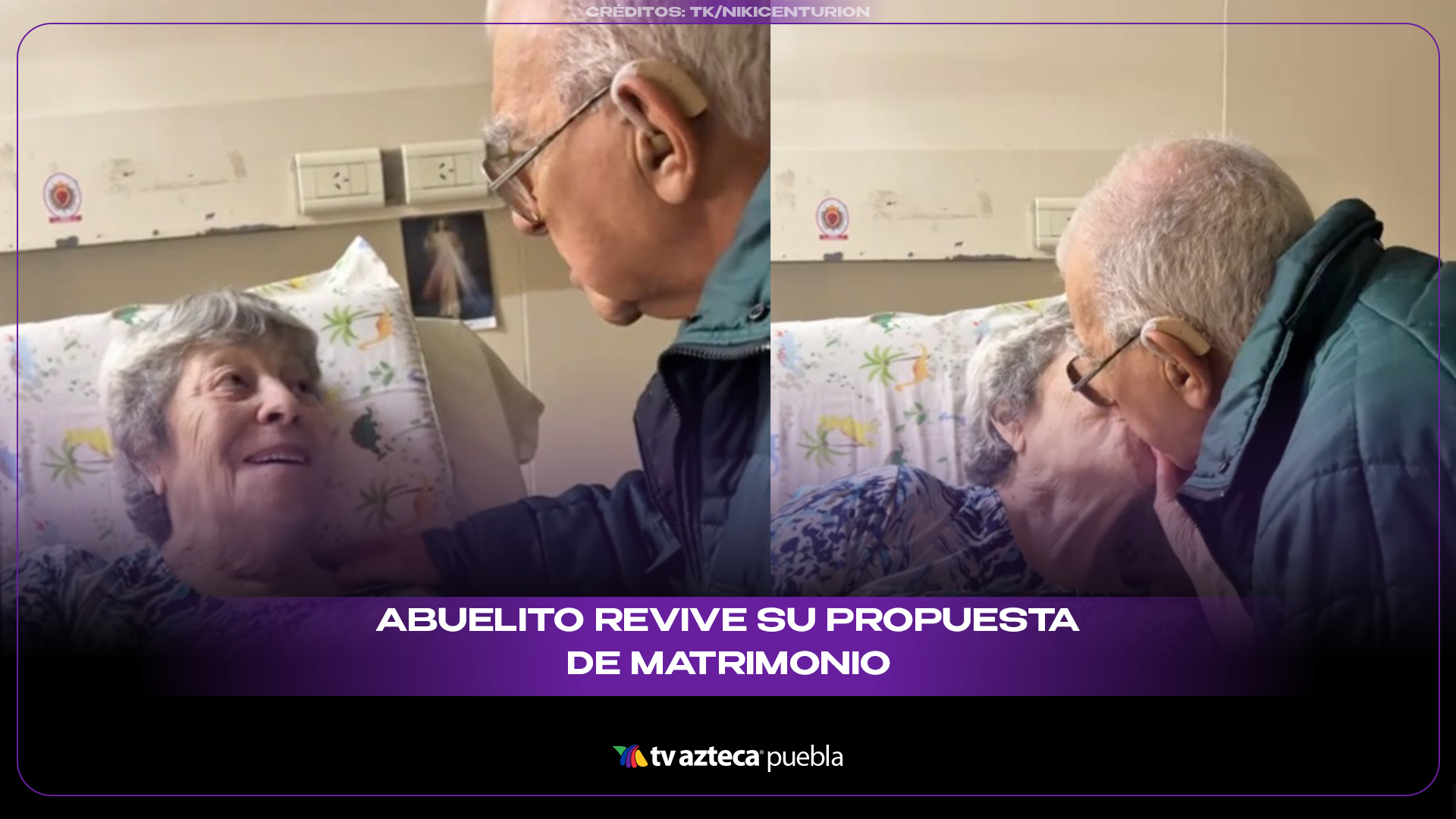 Abuelito vuelve a pedir matrimonio a su esposa y emociona a internet