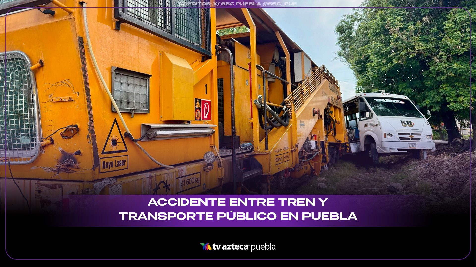 Tren embiste microbús en Puebla y deja más de 20 pasajeros lesionados