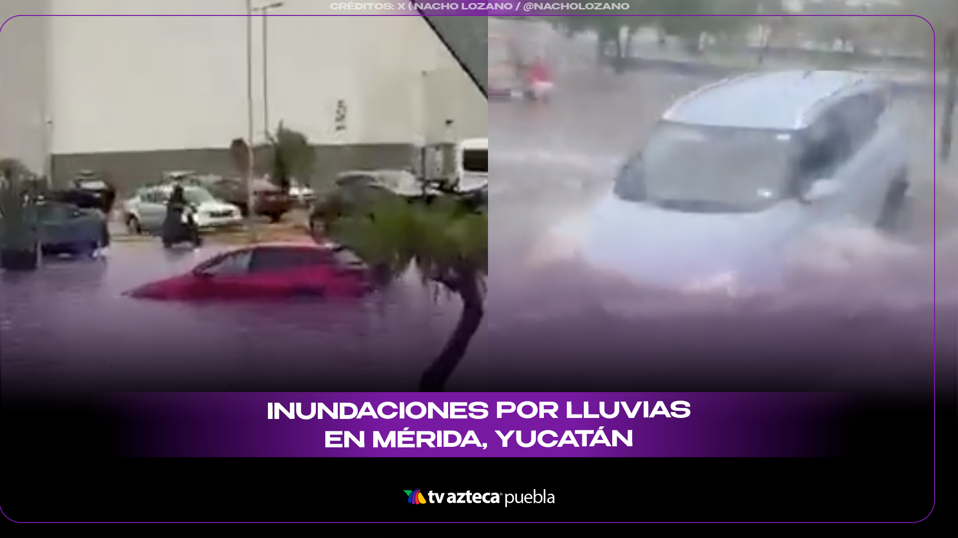 Fuertes tormentas provocan encharcamientos y complicaciones viales en Mérida.
