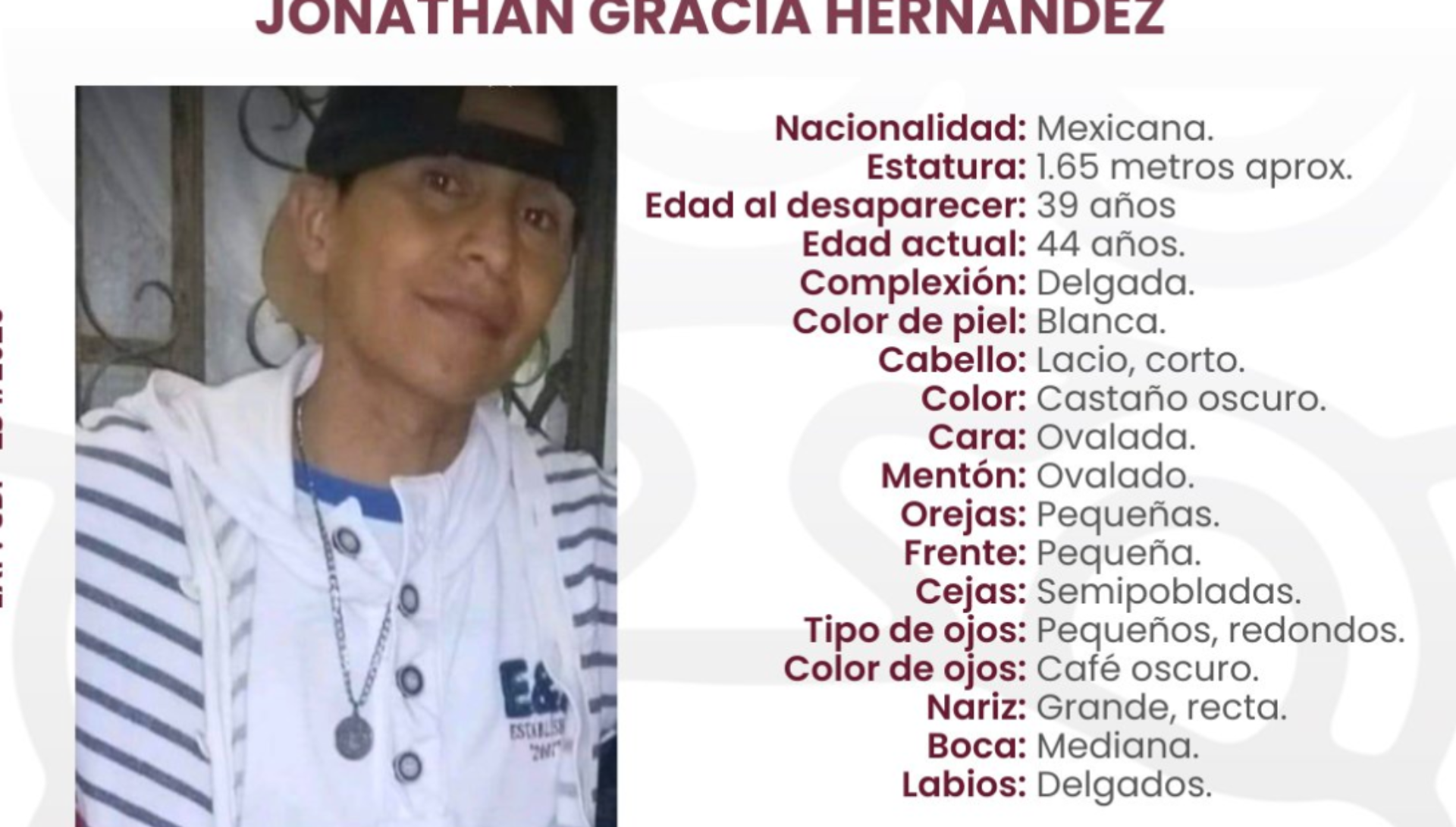 Reportan como desaparecido a Jonathan Gracia Hernández; fue visto por última vez en Puebla
