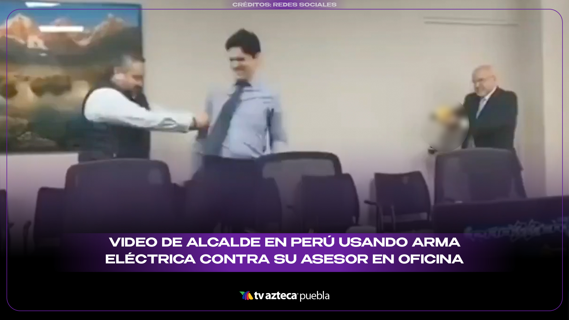 Alcalde desata polémica tras usar pistola eléctrica contra su asesor en oficina