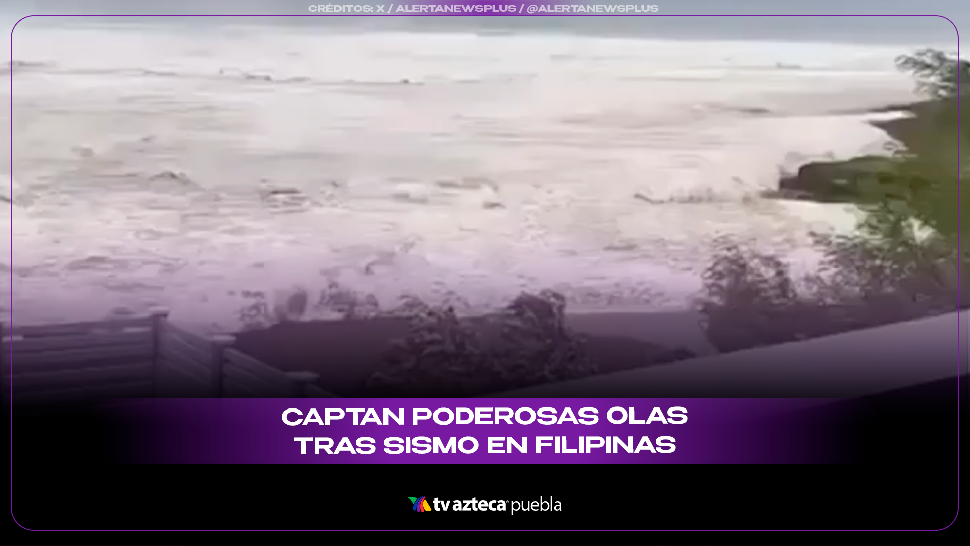 Impactantes olas golpean la costa de Filipinas tra