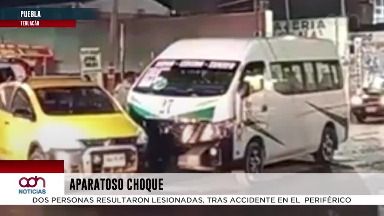Se registra colisión en calles de Tehuacán