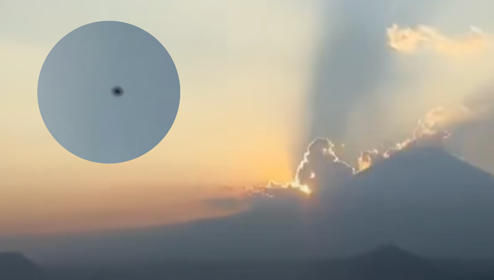 IMPRESIONANTE VIDEO: Captan desde Atlixco extraño objeto volando cerca del Popocatépetl