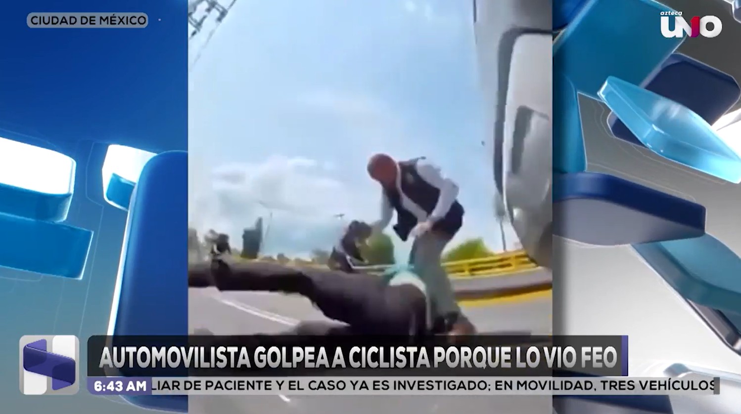 Automovilista golpea a ciclista en Tlalpan porque lo vio feo