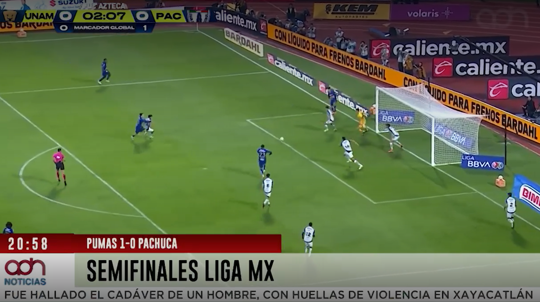 Pumas remonta y deja fuera a Pachuca en la semifinal de la Liga MX