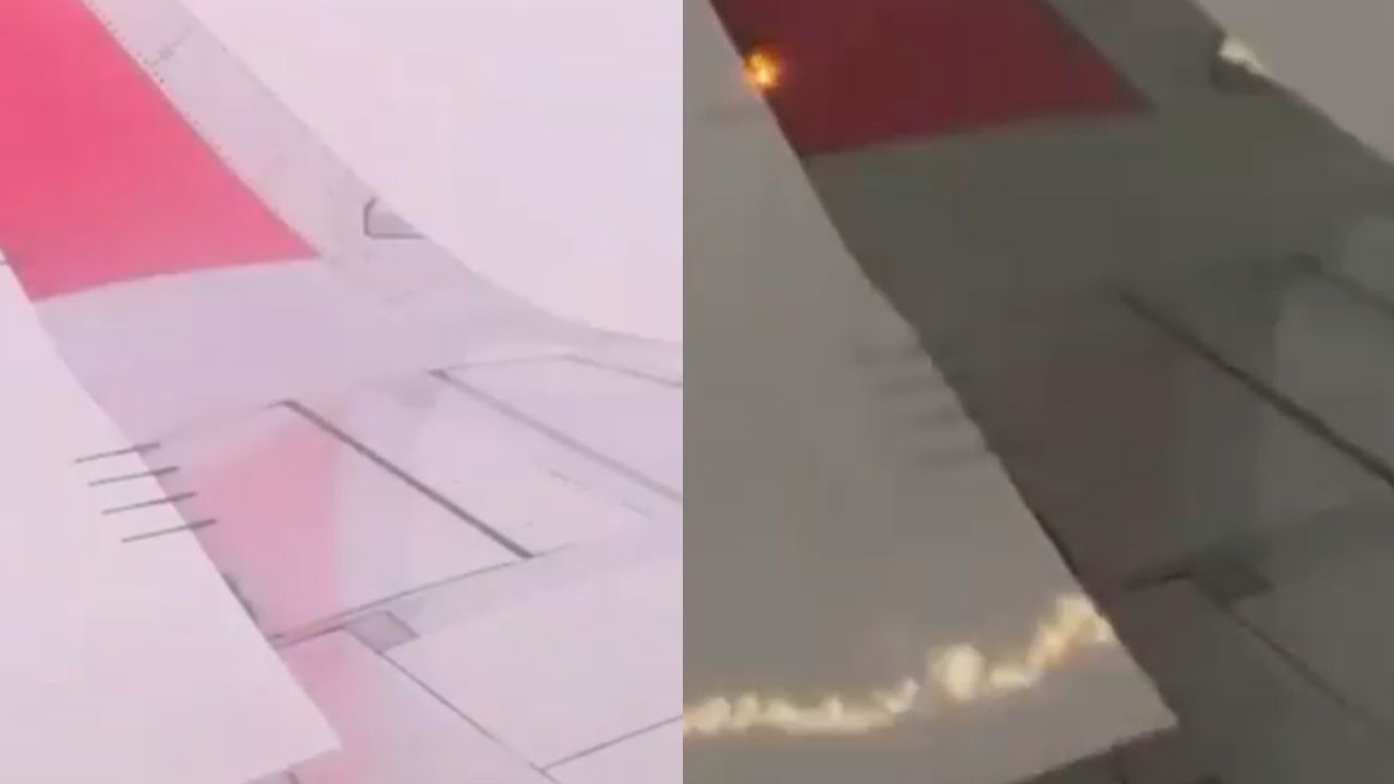 VIDEO FUERTE: Captan momento exacto en que RAYO impacta avión proveniente de Oaxaca