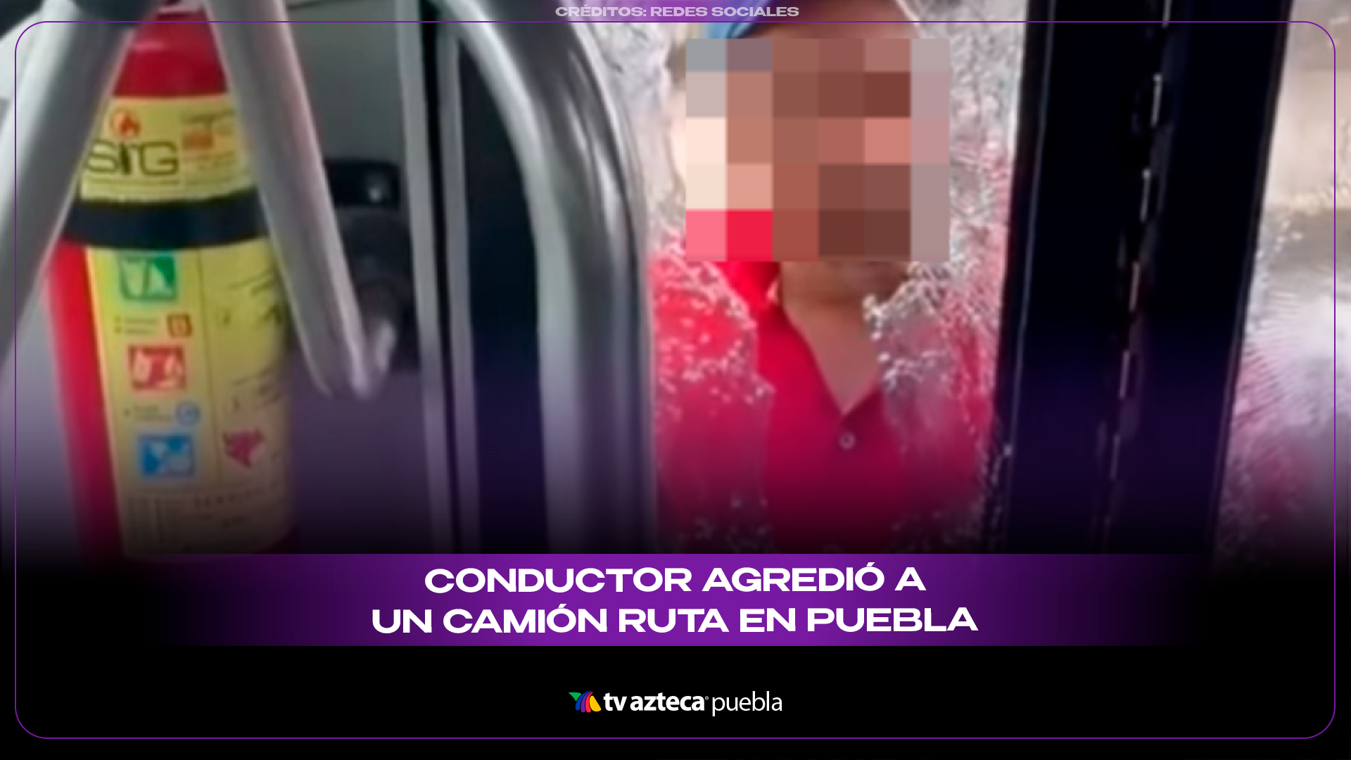 Con martillo en mano, conductor destroza puerta de unidad RU