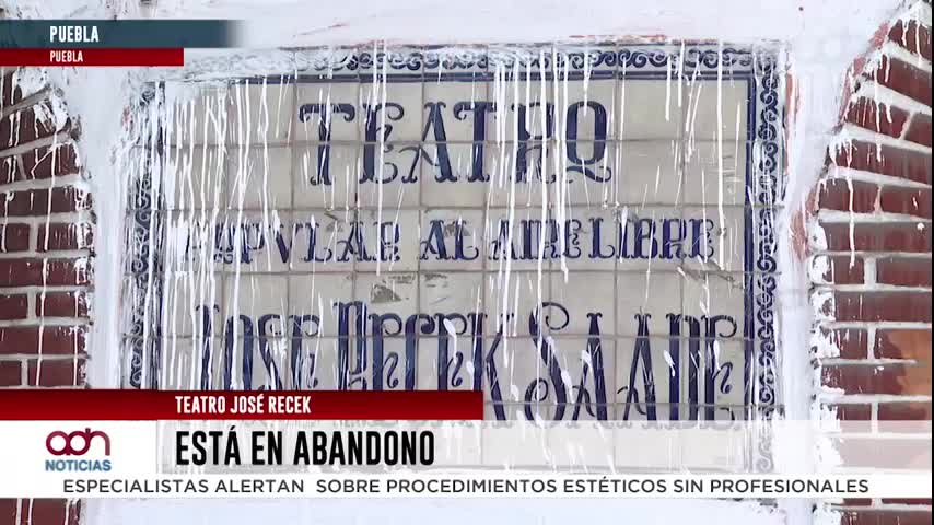 Reportan al teatro José Recek en abandono