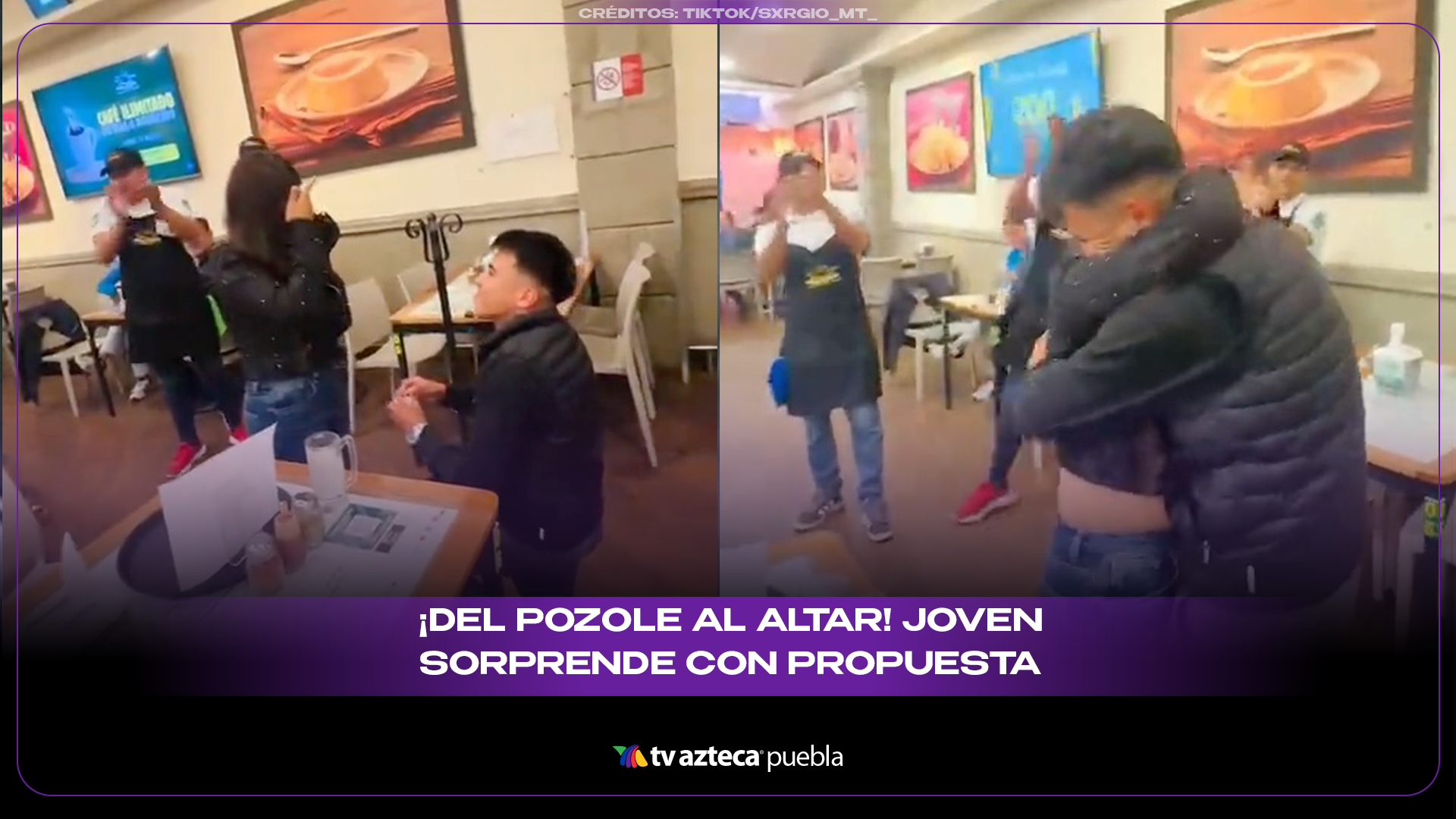 Propuesta de matrimonio en restaurante conquista l
