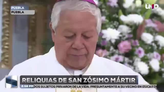 Exhiben reliquias de san Zósimo mártir