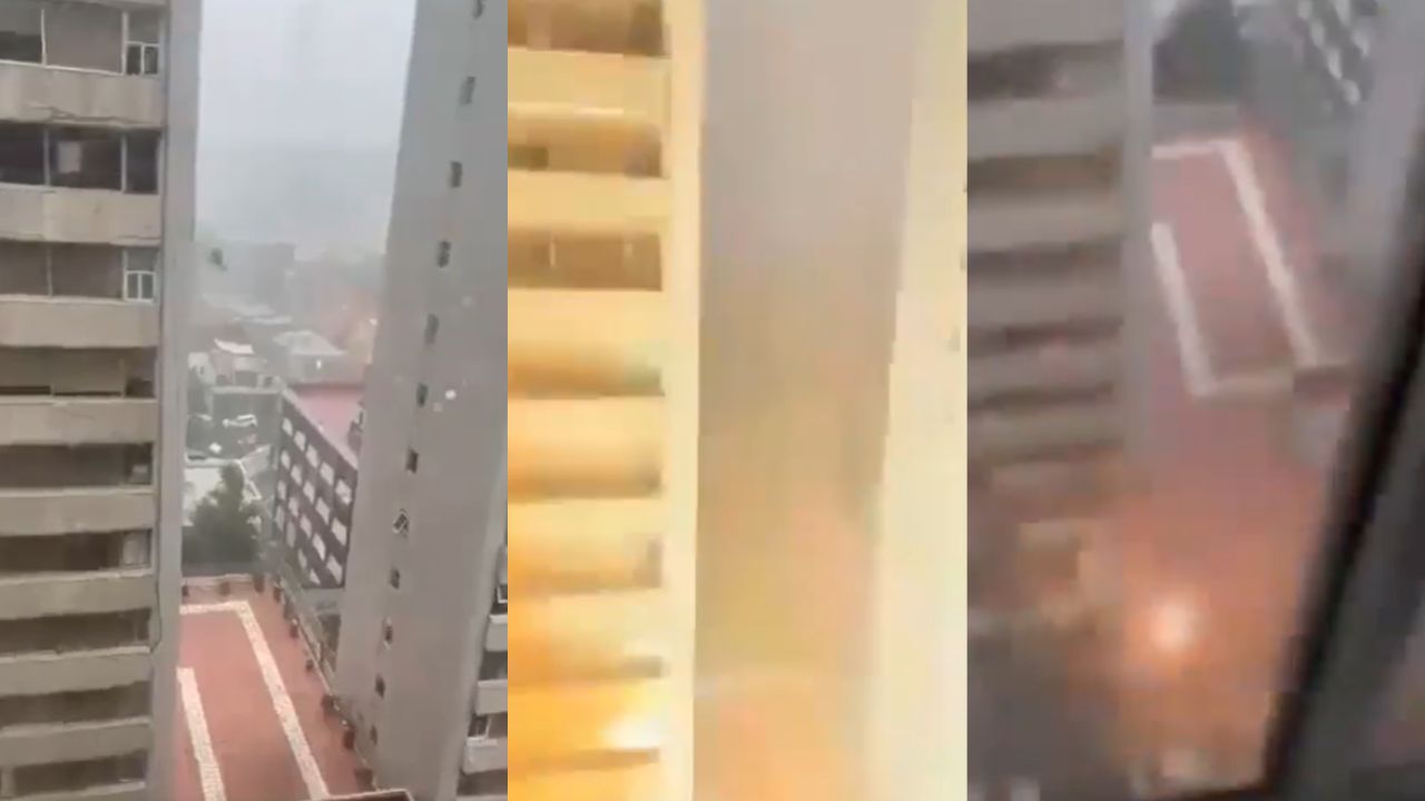 Impresionante RAYO ilumina el cielo durante tormen