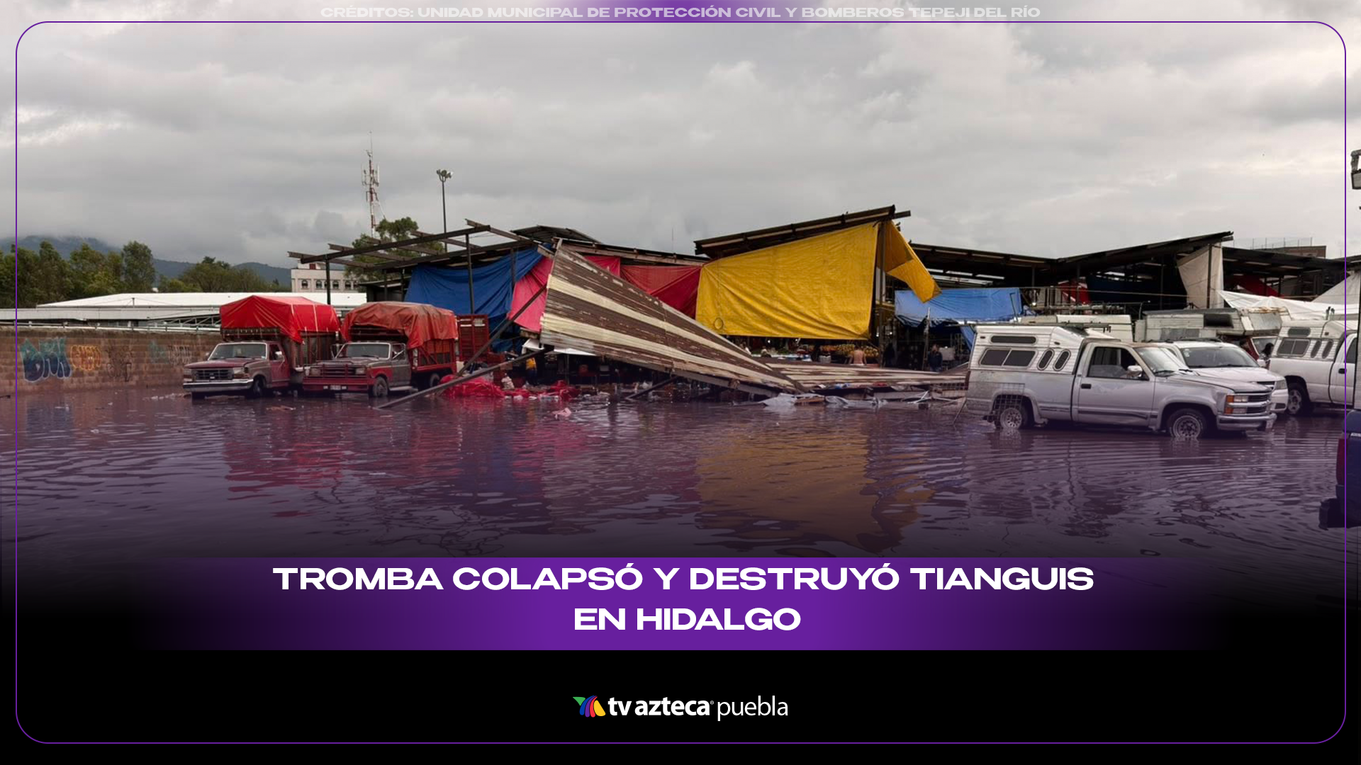 Fuerte tromba provoca daños e inundaciones en Tepe