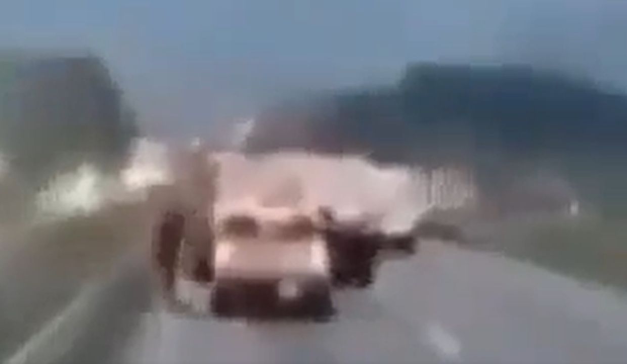 VIDEO: Así ocurrió un presunto intento de asalto en la autopista Puebla-Orizaba
