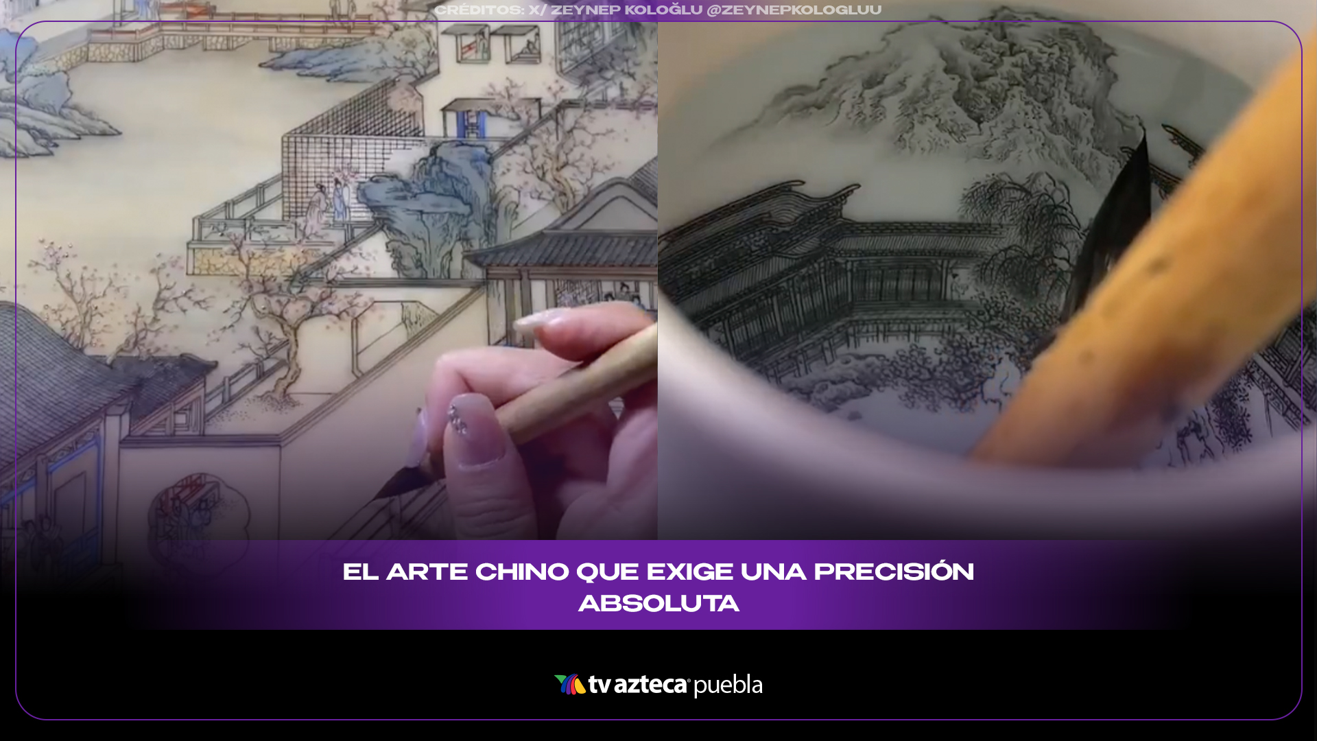 Arte sobre porcelana sorprende por su precisión y detalle extremo