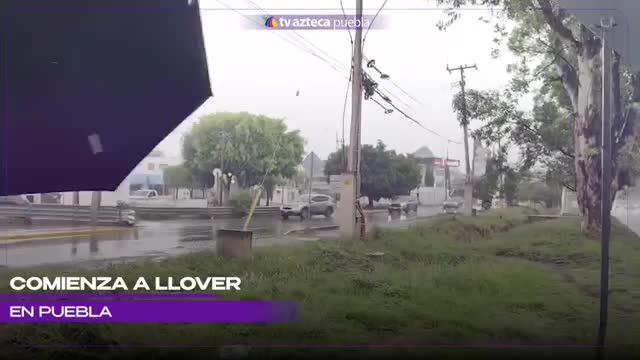 Así se vio el fuerte aguacero en Puebla hoy sábado; ¿seguirá lloviendo?