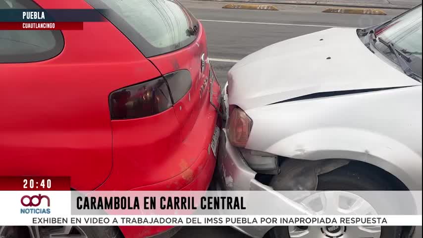 Carambola en bulevar Forjadores provoca tráfico rumbo a Pueb