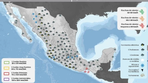Clima en México 1 de febrero de 2024
