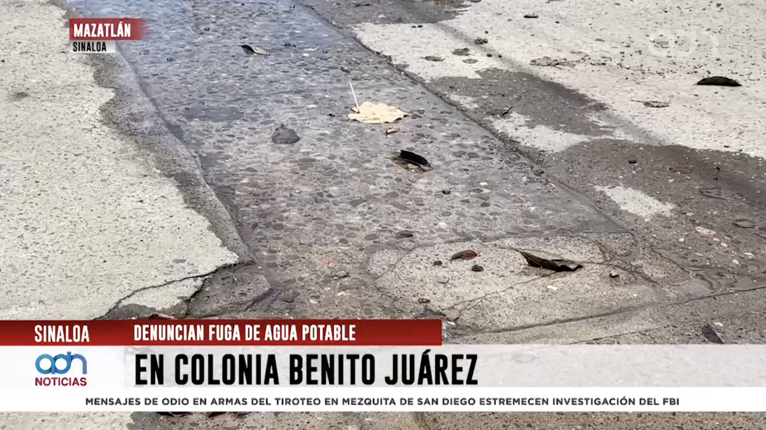 Vecinos de la colonia Benito Juárez denuncian fuga de agua en Mazatlán ...