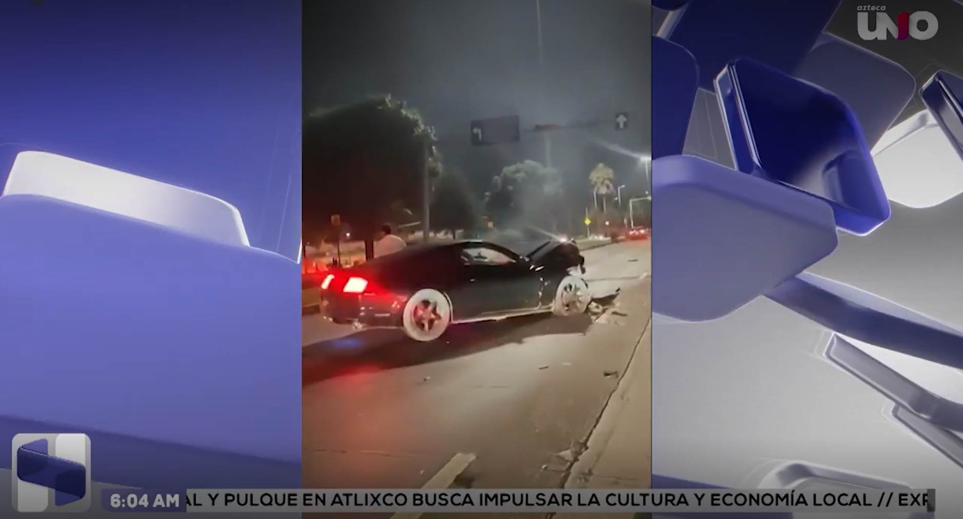Auto de alta gama termina DESTROZADO tras fuerte accidente e