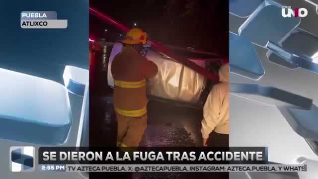 Volcadura en la carretera federal Atlixco-Puebla